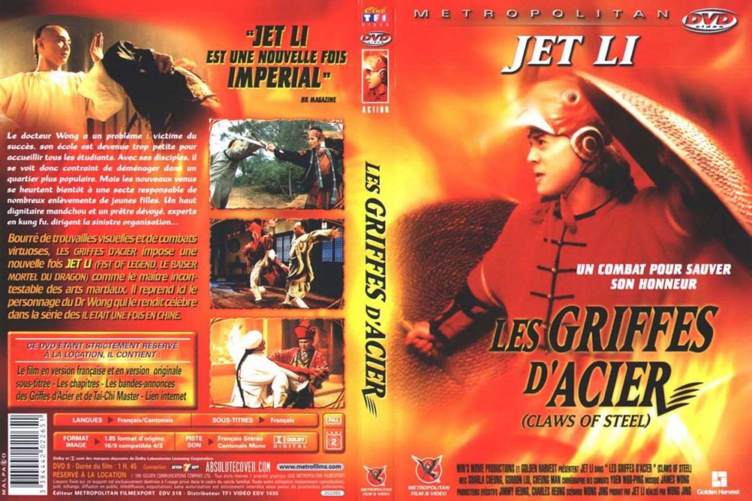 Jaquette DVD il etait en chine 4 Claws Of Steel French-front